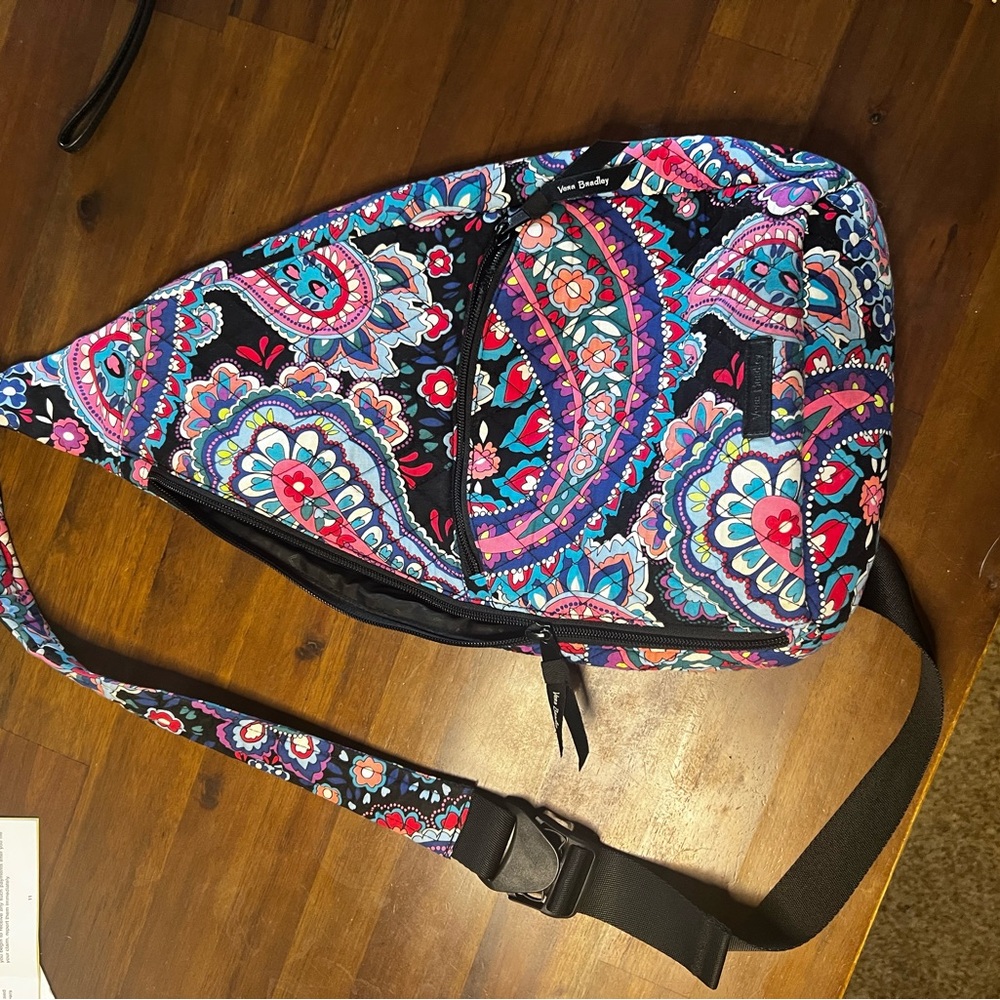 Vera Bradley Colorful Paisley Sling Backpack
